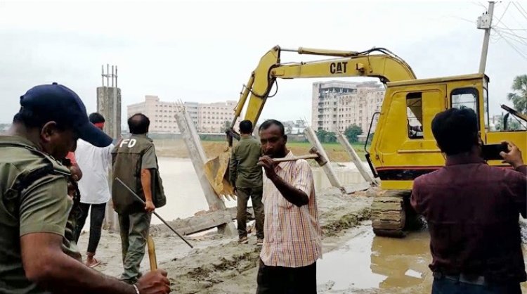 ভালুকায় জবর দখল হওয়া  প্রায় ৫একর বন ভুমি উদ্ধার