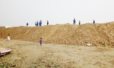 সুনামগঞ্জে ফসল রক্ষা বাঁধে-বাঁধে ত্রুটি, দুশ্চিন্তায় কৃষক