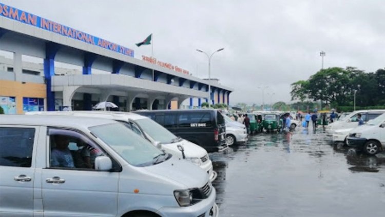 ওসমানী আন্তর্জাতিক বিমানবন্দরে বন্যার পানি, ফ্লাইট ওঠা–নামা বন্ধ