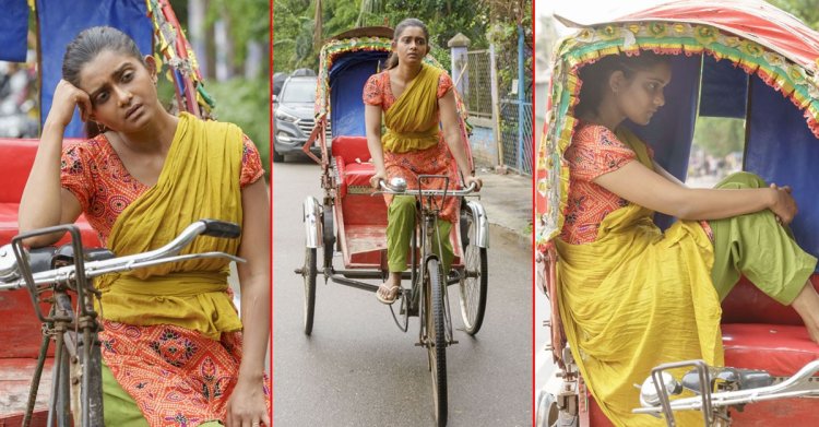  ‘রিকশা গার্ল’ হয়ে দর্শকদের কাঁদাচ্ছেন তানজিন তিশা