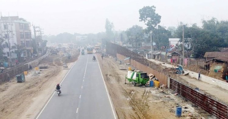 বগুড়া-রংপুর চার লেনের নির্মাণকাজ বন্ধ