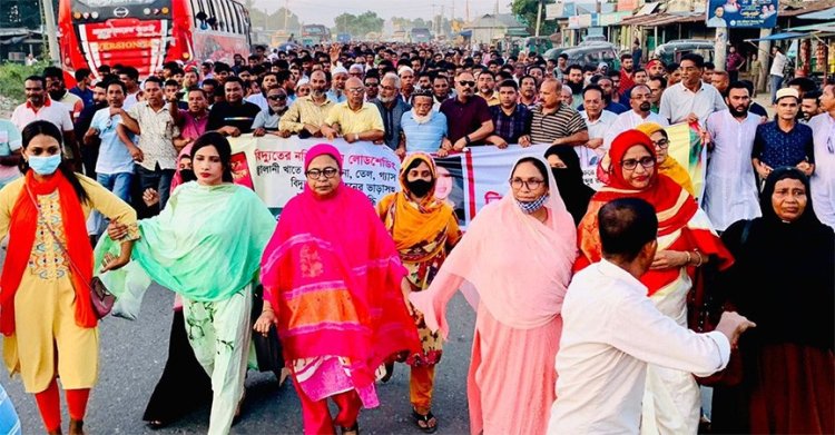 ময়মনসিংহে ওয়ার্ড বিএনপির মিছিলে জনতার ঢল