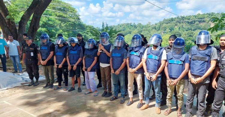 রাঙ্গামাটিতে গ্রেপ্তার ৭ জঙ্গি ও তিন কেএনএফ সদস্য কারাগারে