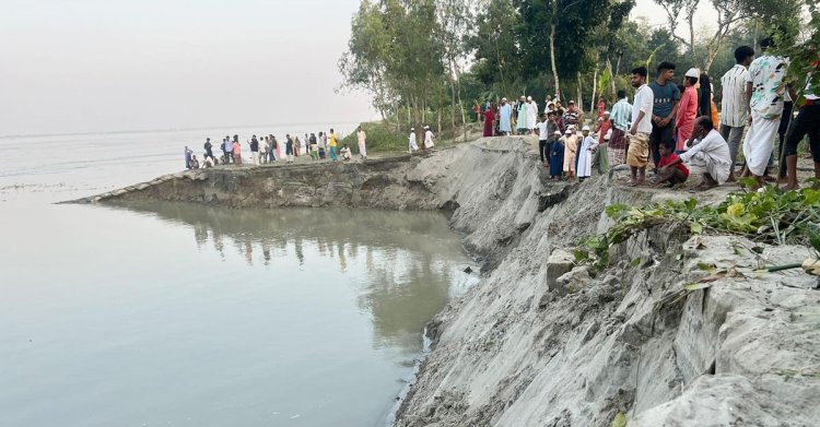 সিরাজগঞ্জে যমুনার আকস্মিক ভাঙনে ৩০০ মিটার এলাকা বিলীন