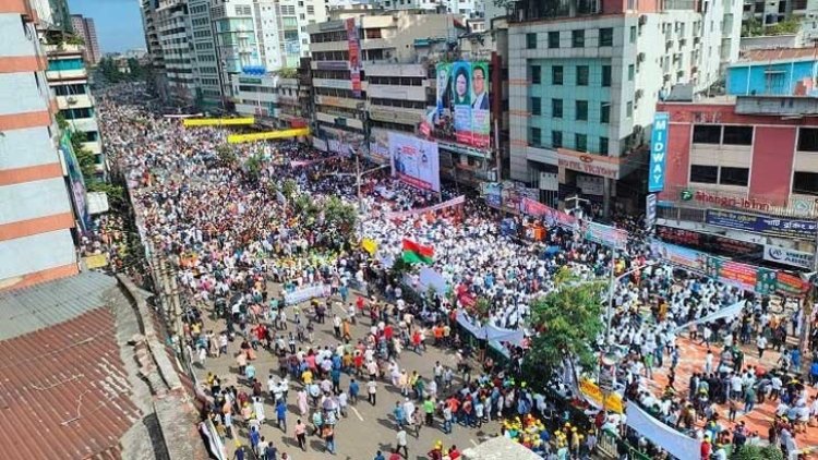  নয়াপল্টনে বিএনপির সমাবেশ শুরু