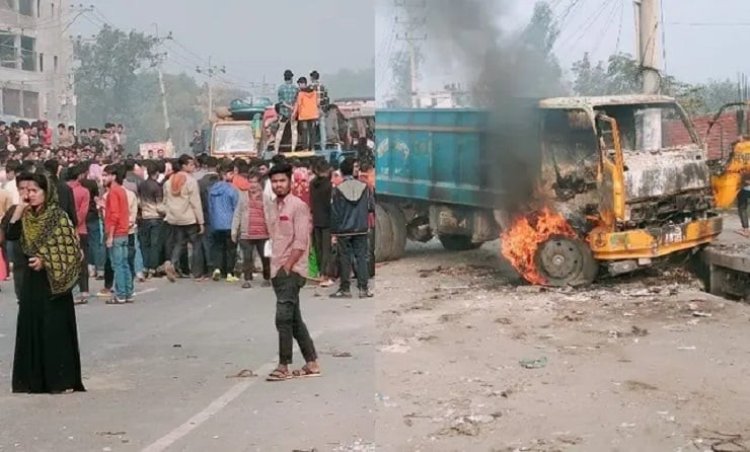 গাজীপুরে ট্রাকচাপায় নিরাপত্তাকর্মী নিহত, মহাসড়ক অবরোধ-ভাঙচুর