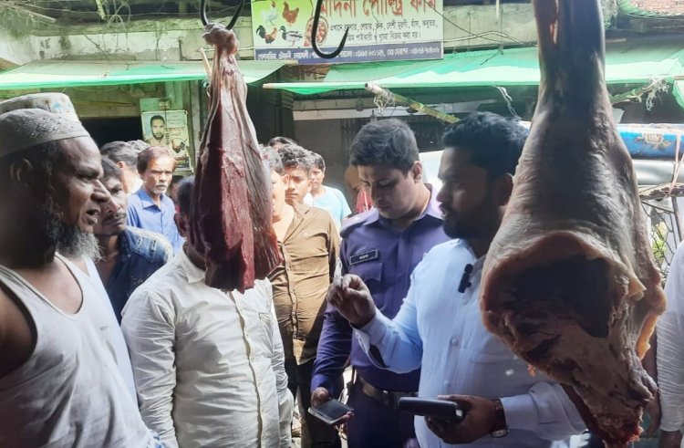 নোয়াখালীতে মাংস-ডিমের বাজারে অভিযান