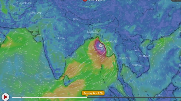 সন্ধ্যায় ঘূর্ণিঝড়, সকালের মধ্যে প্রবল ঘূর্ণিঝড়ে রূপ নেবে মোখা