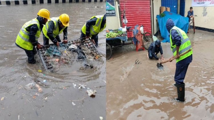 জলাবদ্ধতা নিরসনে কাজ করছে ডিএনসিসির কুইক রেসপন্স টিম