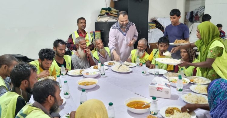 ডিএনসিসির পরিচ্ছন্নতাকর্মীদের জন্য মধ্যাহ্ন ভোজের আয়োজন