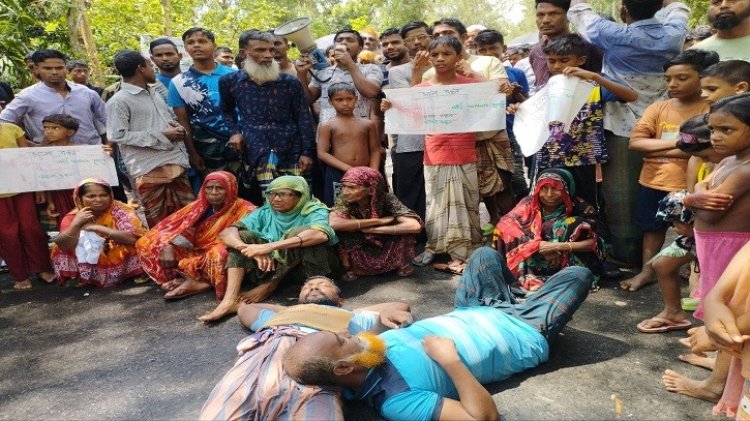 টাঙ্গাইলে ভাঙন রোধে ব্যবস্থা গ্রহণের দাবিতে সড়ক অবরোধ