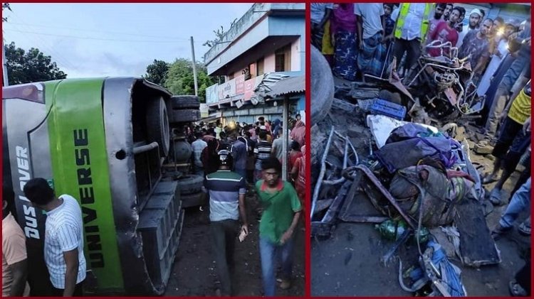 যশোরে বাসের ধাক্কায় একই পরিবারের পাঁচজনসহ নিহত ৭