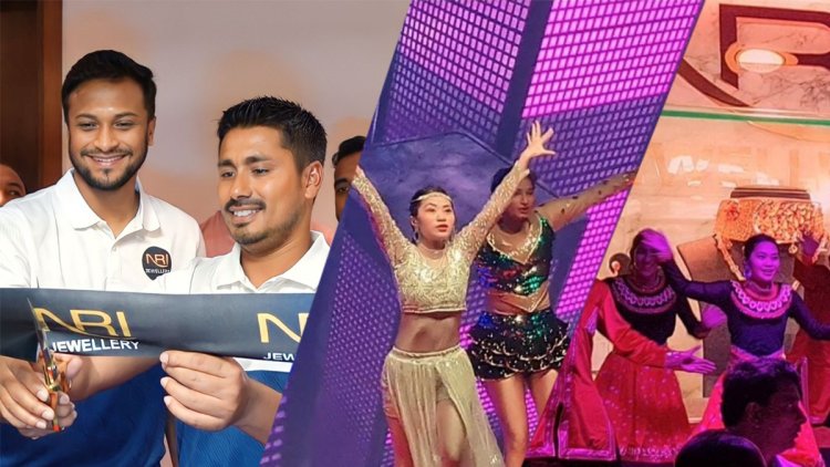 দুবাইয়ে সোনার দোকান উদ্বোধন সাকিব-আশরাফুলের, রিয়াদের নামে স্লোগান