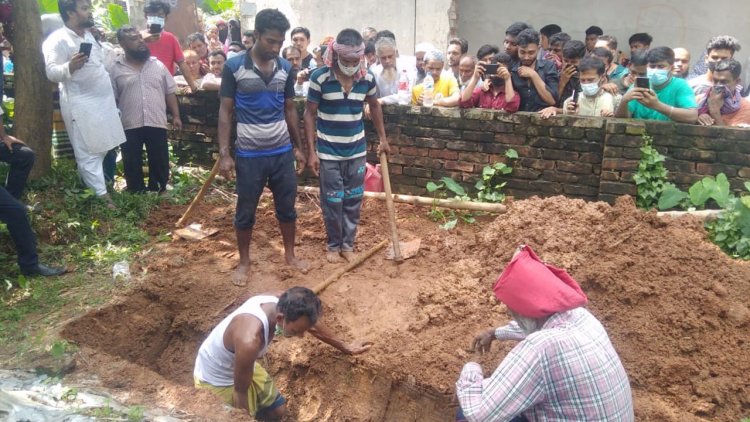 সাভারে দাফনের ২১ দিন পর ব্যবসায়ীর মরদেহ উত্তোলন