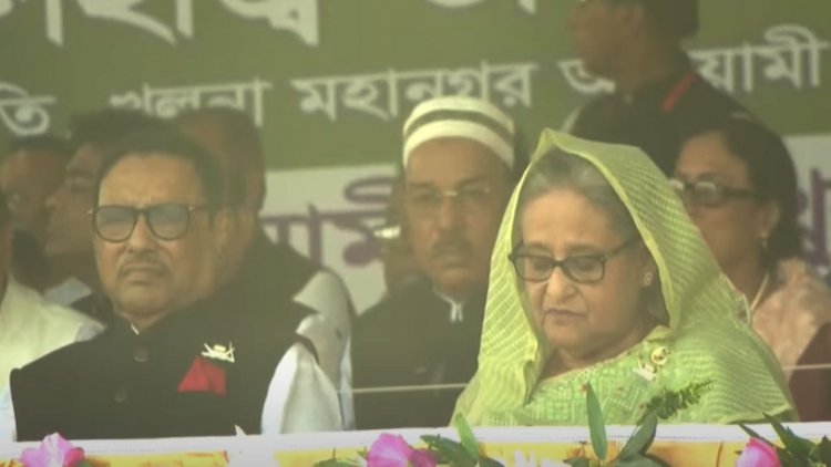 খুলনার মহাসমাবেশে যোগ দিয়েছেন প্রধানমন্ত্রী