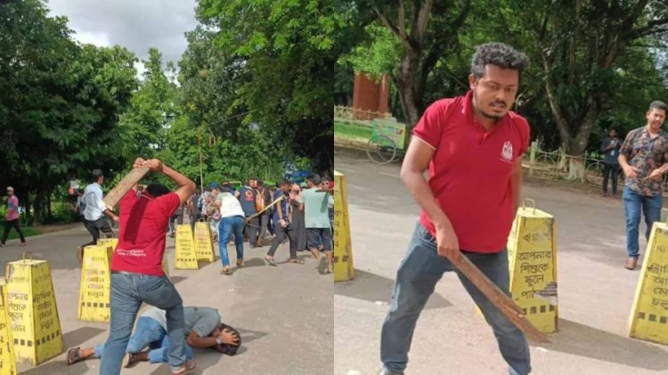 শাটল থামিয়ে সমন্বয়ককে তুলে নিল চবি ছাত্রলীগ