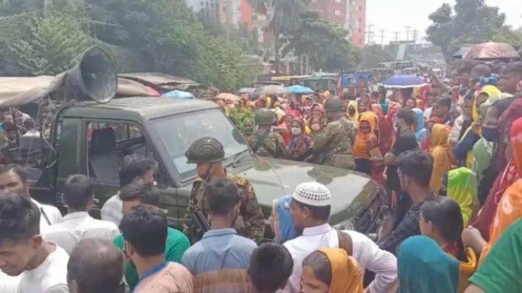 আশুলিয়ায় শ্রমিক বিক্ষোভে বন্ধ ৪১ কারখানা