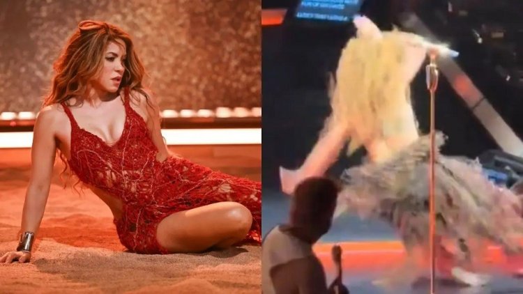 গাইতে গাইতে হঠাৎ মঞ্চে পড়ে গেলেন শাকিরা
