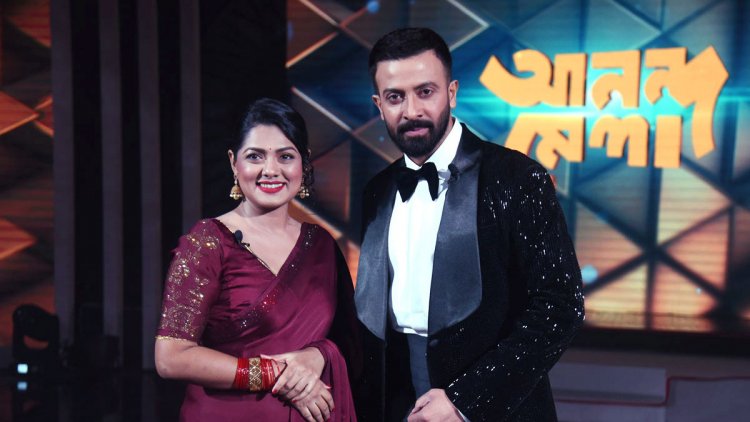‘আনন্দমেলা’ উপস্থাপনায় দিনার-তিশা