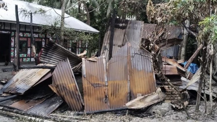 রায়পুরে জমি সংক্রান্ত বিরোধের জেরে বৃদ্ধের বসতঘরে আগুন