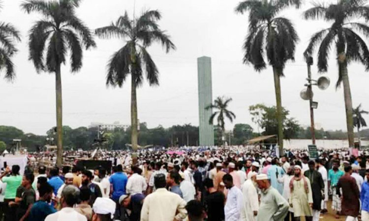 সোহরাওয়ার্দী উদ্যানে জামায়াত নেতাকর্মীদের ঢল